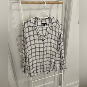 Banana republic flannel like blouse large